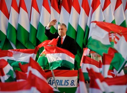 El primer ministro húngaro, Viktor Orbán, en un acto electoral en 2018.