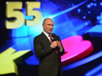 Vladmir Putin, en un programa de televisión, el pasado día 12.