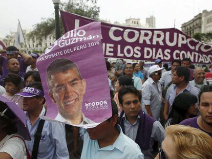Simpatizantes del candidato Julio Guzman