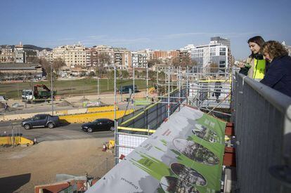 Inauguració del mirador del Parc de les Glòries.