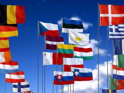 Banderas de los pa&iacute;ses miembros de la UE.