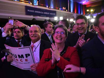 Votantes de Trump en Nueva York.