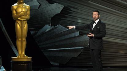El comediante Jimmy Kimmel, durante la edición del Oscar 2018.