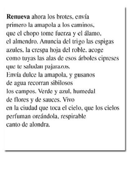 Un poema de Olvido García Valdés facilitado por la editorial Tusquets