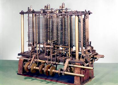La máquina analítica concebida por Charles Babbage.