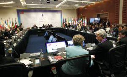 Vista de este 14 de diciembre de la reunión de ministros de Finanzas de la Comunidad de Estados Latinoamericanos y Caribeños, en Viña del Mar (Chile).