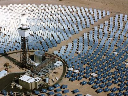 Central termosolar en el desierto de Mojave, en California.