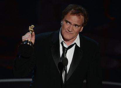 Quentin Tarantino recoge el Oscar al mejor guion original por 'Django Desencadenado'