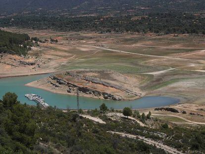 Situaci&oacute;n del embalse de Entrepe&ntilde;as del Tajo a principios de este verano. 