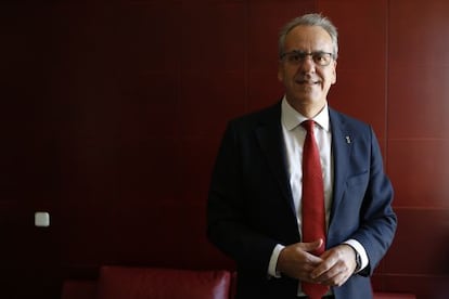 El nuevo presidente de los rectores, Segundo Píriz, el pasado miércoles en la sede de la CRUE.