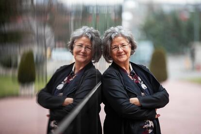 La oncóloga Núria Malats, impulsora de la nueva alianza para la investigación sobre cáncer de páncreas Alipanc, en la sede del Centro Nacional de Investigaciones Oncológicas (CNIO), en febrero en Madrid.