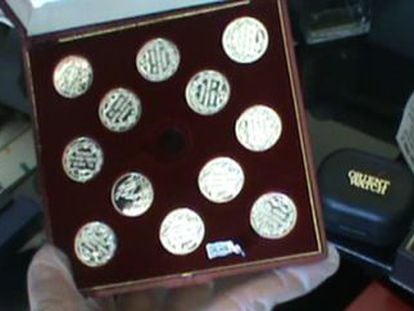 Monedas recuperadas por los investigadores de la Operaci&oacute;n Goonies.