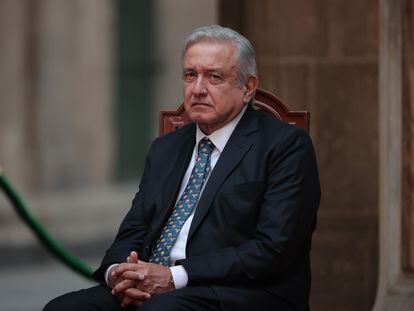 Andrés Manuel López Obrador, presidente de México, en Palacio Nacional.