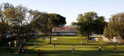 Instalaciones para la pr&aacute;ctica del golf en el Club de Campo de Madrid.