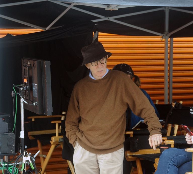 El director Woody Allen durante el rodaje de Woody Allen Summer Project, en octubre de 2016 en Nueva York.