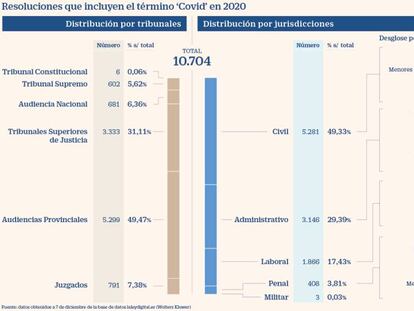 Ya hay más de 10.000 sentencias sobre el Covid