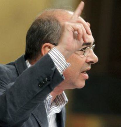 Francisco Jorquera, durante su intervención en un pleno del Congreso.