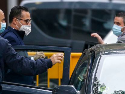 El fiscal Ignacio Stampa llega a la Audiencia Nacional en Madrid en 2020.