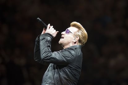 Bono, en un reciente concierto de U2 en Londres.