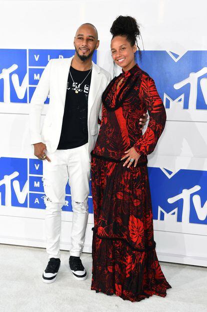 Alicia Keys, sin maquillaje, junto al rapero Swizz Beatz