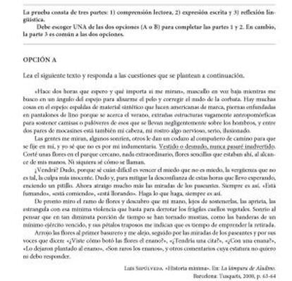 Examen de Lengua en Cataluña.