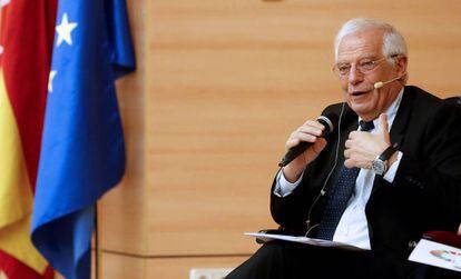 El ministro español de Exteriores, Josep Borrell, este miércoles en Madrid.