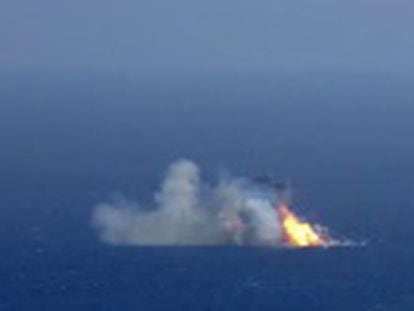 La empresa espacial publica el vídeo del ensayo del descenso controlado, el pasado 14 de abril, en una plataforma en el Atlántico