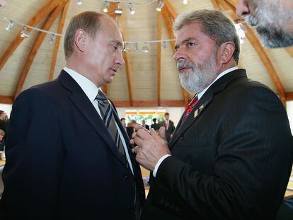 Putin y Lula en Alemania, durante una reunión del G8 en 2007.