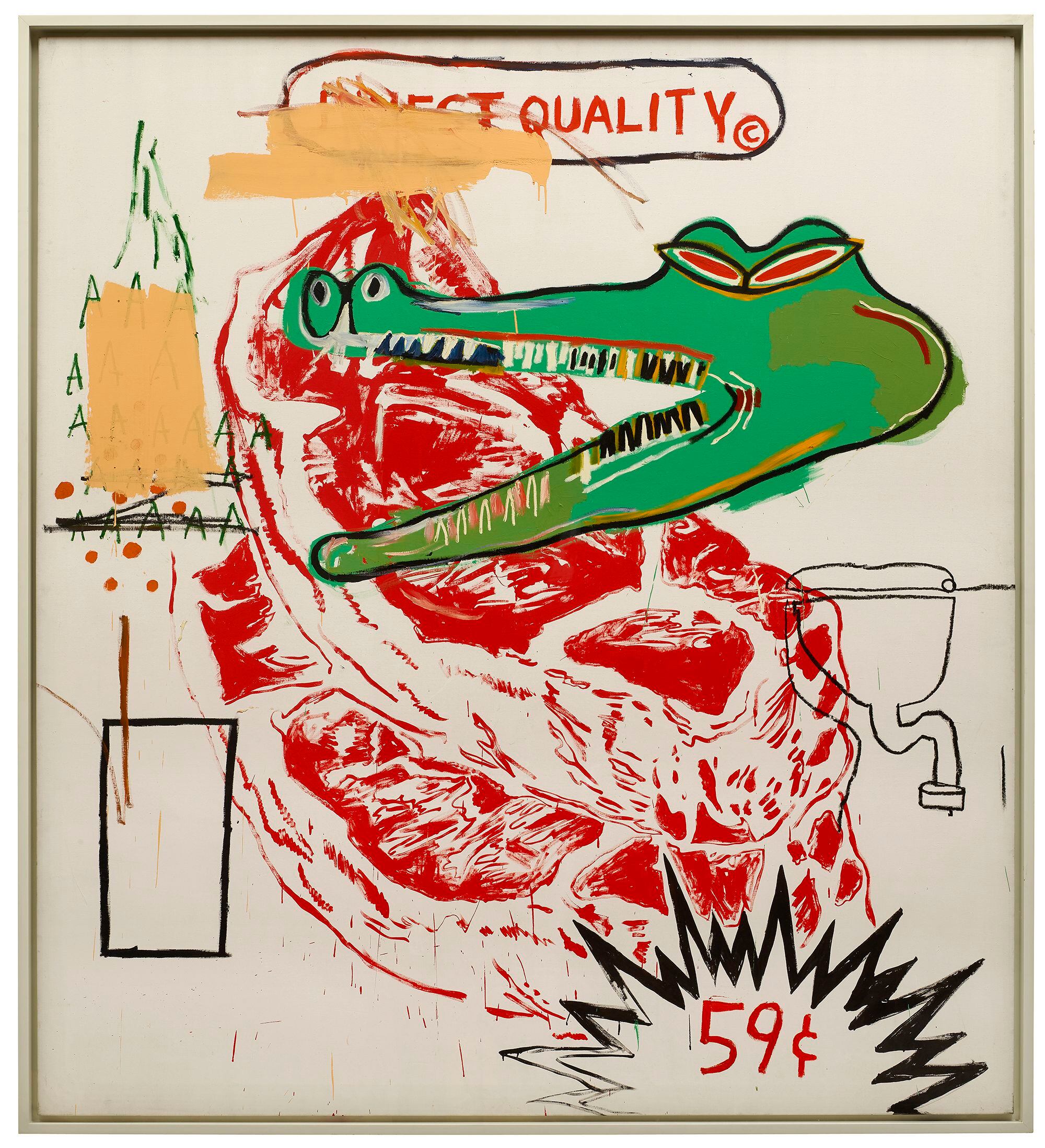 'Quality', una pieza en acrílico que Basquiat y Warhol crearon a cuatro manos en 1984.
