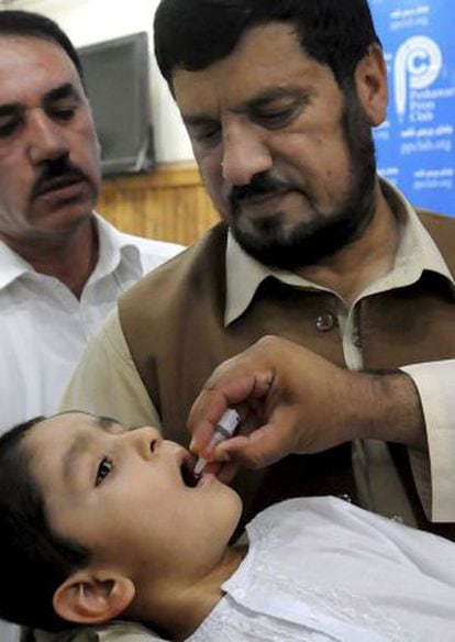 Campaña de vacunación en Peshawar, Pakistán