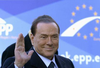 Silvio Berlusconi, en un congreso del Partido Popular Europeo en Bruselas en diciembre.