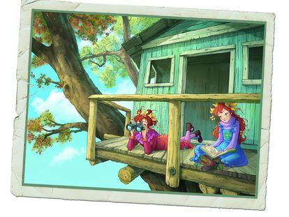 Pervinca y Vainilla, en una ilustración de 'Fairy Oak. La historia perdida', de Elisabetta Gnone.