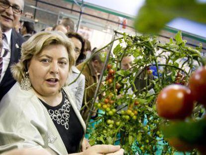 La consejera en funciones de Agricultura y Pesca, Clara Aguilera, en la inauguraci&oacute;n de Expo Agro.