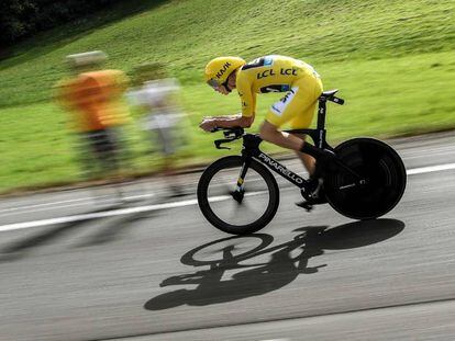 Christopher Froome, en la 18ª etapa del Tour de Francia.