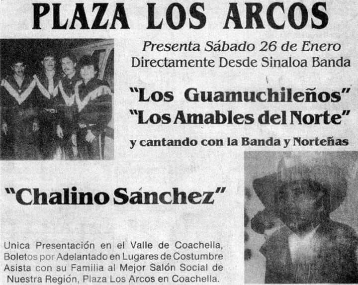 Publicidad de un concierto de Chalino Sánchez, en la ciudad californiana de Coachella (EE UU).