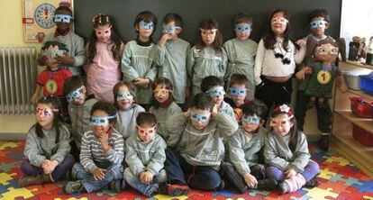 Ni&ntilde;os escolarizados en un centro de educaci&oacute;n infantil de Sintra, al norte de Lisboa (Portugal). 