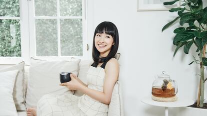 Marie Kondo, en su casa, en julio de 2019.