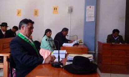 Vista del juicio que concluyó con la primera sentencia en lengua indígena en Perú.