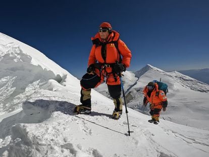 Carlos Soria, en el Dhaulagiri.