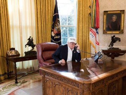 Donald Trump en el Despacho Oval.
