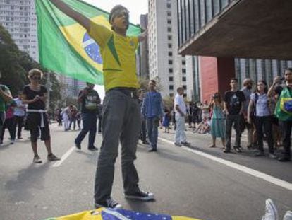 Manifestantes en una protesta en São Paulo en 2013.