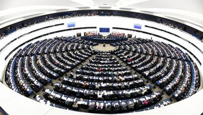 Panorámica del Parlamento Europeo en Estrasburgo (Francia).