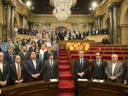 Moment de la declaració unilateral d'independència.