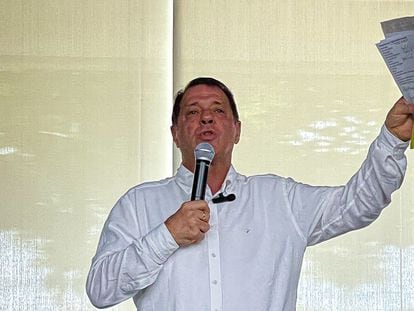 Tulio Gómez durante un evento de campaña en agosto, en una imagen de sus redes sociales.