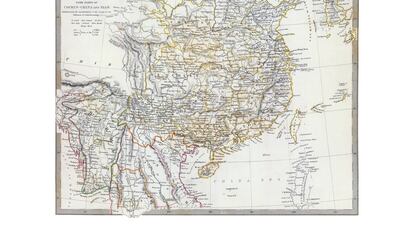 Mapa de China y Birmania con partes de Cochinchina y Siam (Chapman & Hall. Londres, 1844)