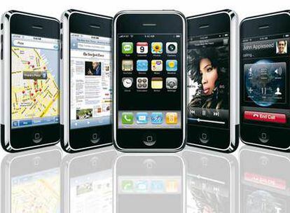 Una muestra de iPhone, el nuevo teléfono móvil de Apple.