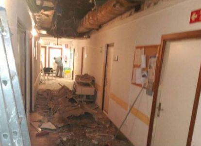 Derrumbado el techo del Hospital 12 de Octubre.