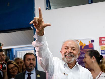 Lula da Silva tras votar en la segunda vuelta de las presidenciales el pasado 30 de octubre.