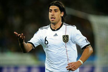 Sami Khedira en partido con la selección alemana durante el Mundial.