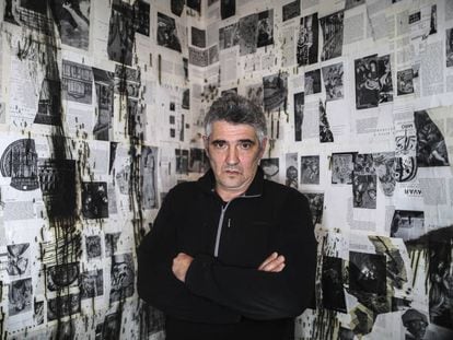 El artista Jorge Galindo, en el museo L&aacute;zaro Galdiano, el pasado 16 de febrero.